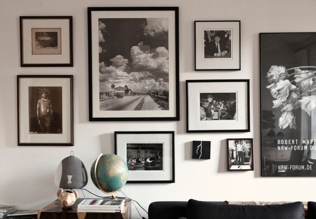 Art wall featuring prints by Norman Bergsma. Photo: Celeste Sloman/New York Observer