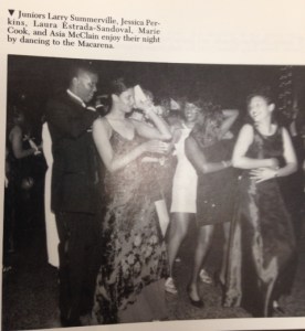 Key witness Asia McClain pictured with other Woodlawn friends.