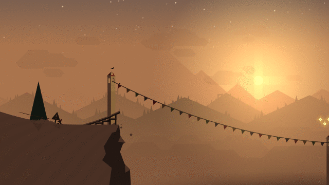 When the sun rises in Alto's Adventure, you can't help but be oddly blissful. (Image: Alto's Adventure)