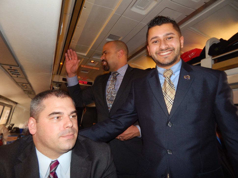 Albiez, left, and Mukherji.