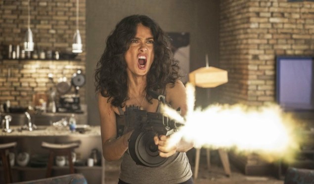 Salma Hayek takes on the Japanese mafia in Everly.