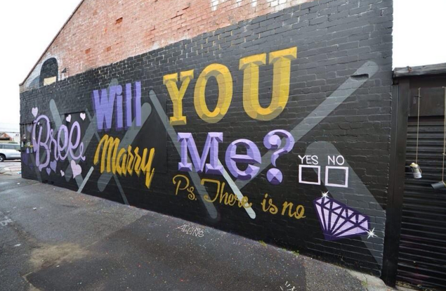 Use art to spread the love this Valentine's Day. (Photo courtesy John Carey/Twitter)