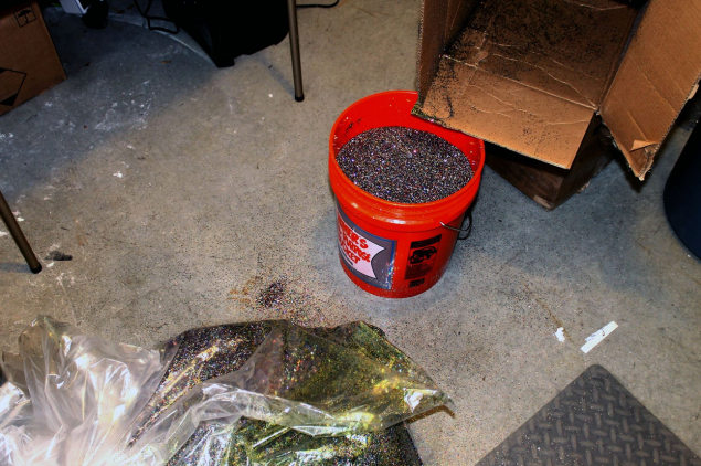 Ship Your Enemies Glitter shared a photo of their copious glitter supply on their Facebook page. (Photo: Facebook)