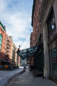 The awning to the Tribeca building where Taylor Swift lives. (Cara Genovese/New York Observer)