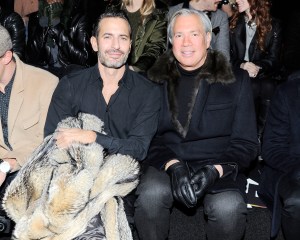 Robert Duffy, right, with Marc Jacobs. (Patrick McMullan)