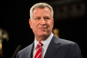 Only 44 percent of New Yorkers approve of the job Bill de Blasio is doing as mayor (Getty)