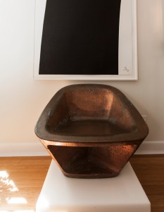 A Richard Serra chair on display in the living room of Alice Roi