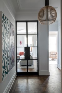 A painting by Gibb Slife (left, title as above) and a wall sculpture by Jill Levine (Double Talk) (seen through door) PHOTO: Mark C.O'Flaherty
