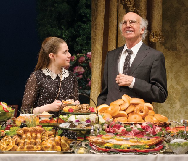 Rachel Resheff and Larry David. (Photo: Joan Marcus)