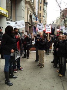 Jorel Ware addressing fellow protestors (Ben Shapiro/Observer)