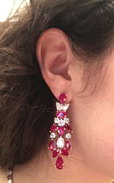 The ruby "bib" came with matching earrings—how convenient. Photo: Alanna Martinez) 
