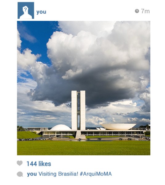 Lúcio Costa dhe Oscar Niemeyer.  Plaza e tre fuqive, Brasilia, Brazil, 1958-1960.  Fotografia: Leonardo Finotti Grafiku: Stela Khury