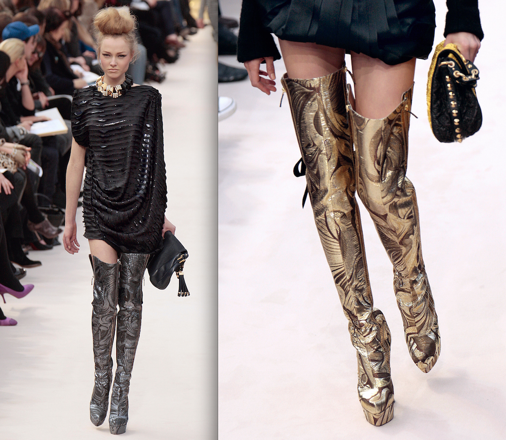 Gold gogo clearance boots