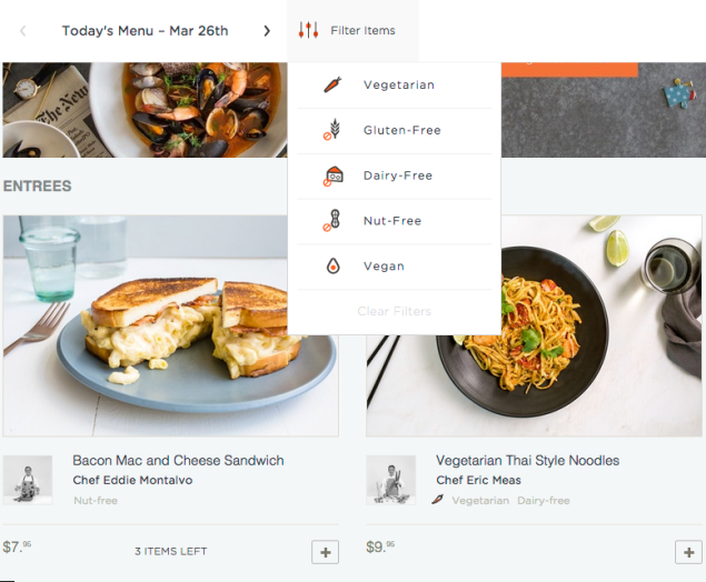 These filters are great for New York's insane dieters. (Photo: Munchery.com)