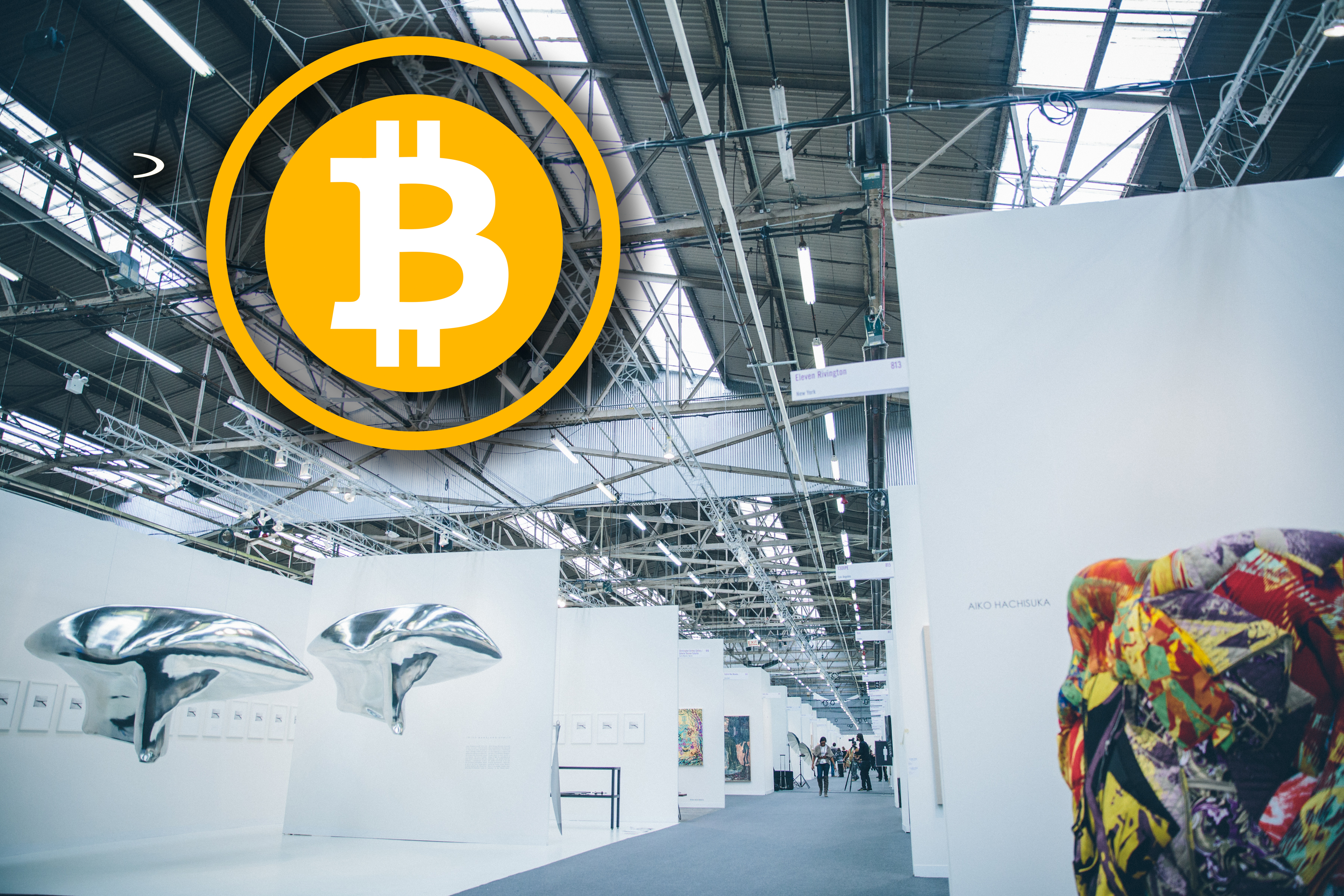 The Armory Show is one of the world's top contemporary art exhibitions each year. We went to see if anyone would sell us art if we offered them tons of bitcoin. (Photo: Roberto Chamorro, with alteration by Jack Smith IV)