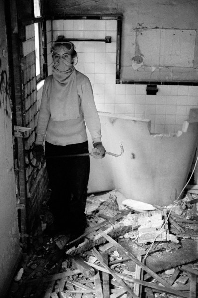 Toby on a Demolition Day, Fifth Street Squat, 1994 (Ash Thayer).