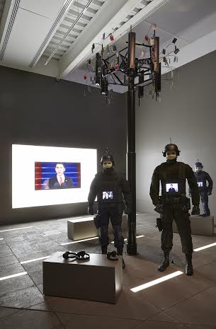 Josh Kline’s installation, Freedom, is a star of the Triennial. (Photo Credit: Benoit Pailley/Courtesy of New Museum) 
