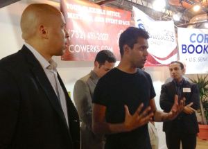 Gopal with U.S. Senator Cory Booker (left).