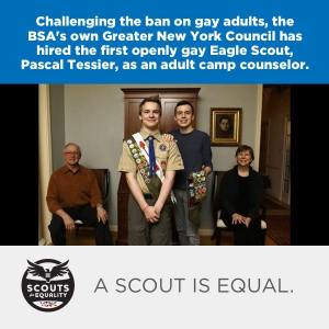 Scouts for Equality responded to Pascal Tessier's hiring with cautious optimism. (Facebook)