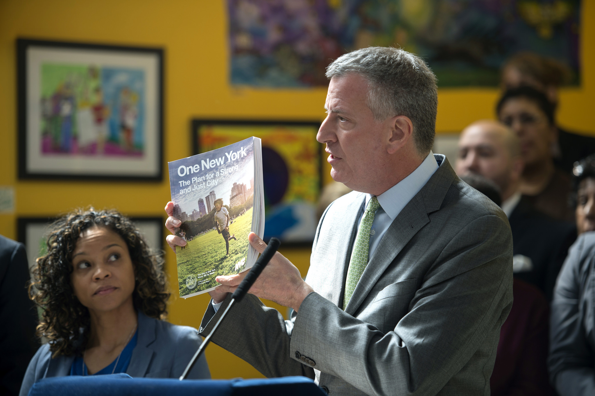 Mayor Bill de Blasio announces the release of “One New York: The Plan for a Strong and Just City" in the Bronx. (Demetrius Freeman/Mayoral Photography Office)