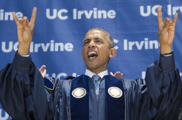 President Barack Obama at the University of California (Photo credit: JIM WATSON/AFP/Getty Images)