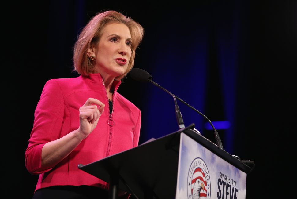 Carly Fiorina speaks at the Iowa Freedom Summit on January 24, 2015 in Des Moines, Iowa. (Photo: Scott Olson for Getty Images)