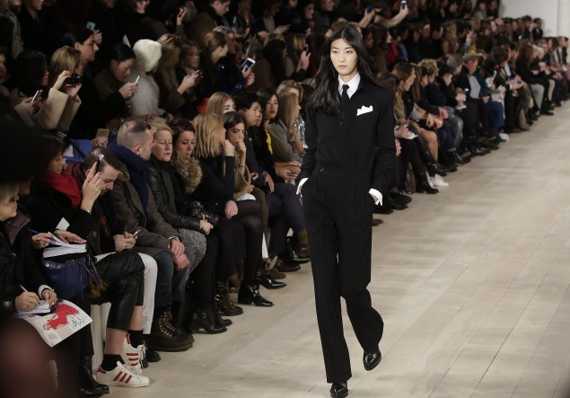Tuxes were big in Ralph Lauren's fall/winter 2015 collection. (Photo: Getty)