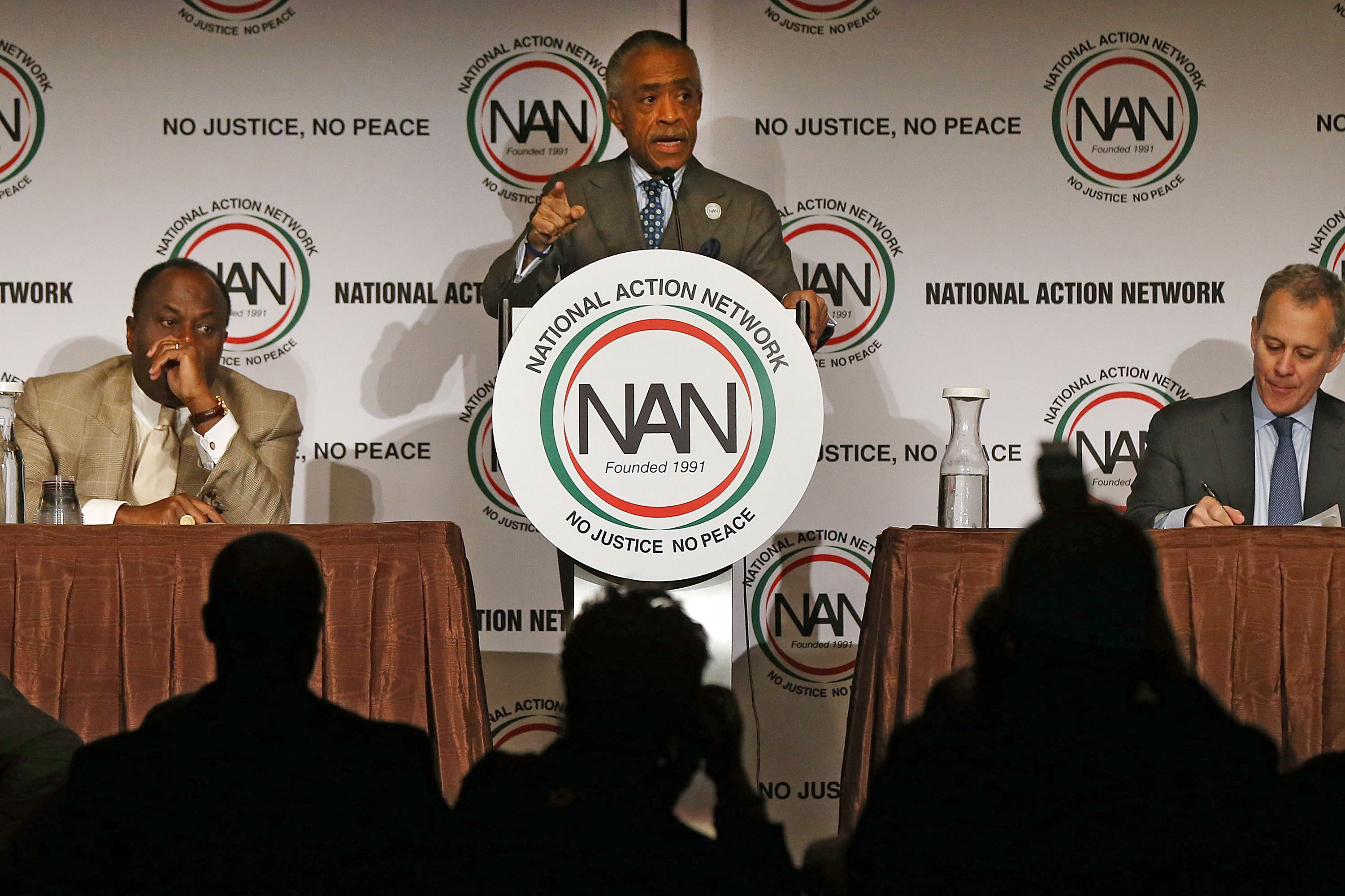 Rev. Al Sharpton speaks at the opening of the annual convention of his civil rights group, the National Action Network.  (Photo by Spencer Platt/Getty Images)
