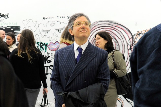 Jeffrey Deitch at the opening for Pawel Althamer and Laure Provost at the New Museum, February 2014. (Photo: Patrick McMullan)