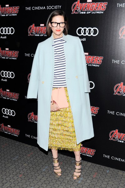 Ms. Lyons at a screening of Marvel's "Avengers: Age of Ultron" on April 28. (Photo: Patrick McMullan)