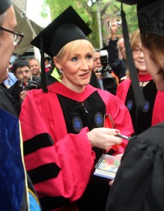 JK Rowling at Harvard University (Photo by Robert Spencer/Getty Images)