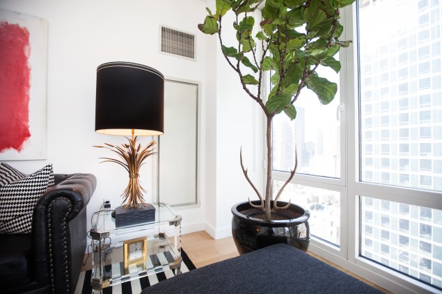 A portion of Mr. Santos's living room.