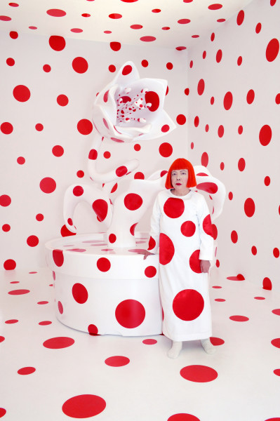 Yayoi Kusama. WITH ALL MY LOVE FOR THE TULIPS, I PRAY FOREVER, 2011. (Photo credit: © Yayoi Kusama. Photo courtesy of David Zwirner, New York; Ota Fine Arts, Tokyo / Singapore; Victoria Miro, London; KUSAMA Enterprise)
