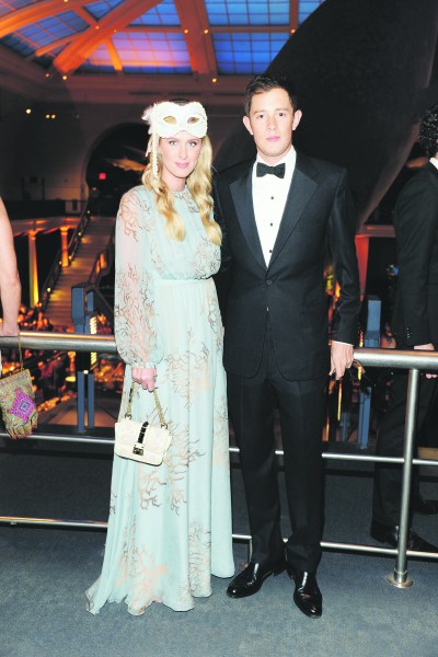 Nicky Hilton and James Rothschild at the American Natural History Museum dance. (Photo: Patrick McMullan)