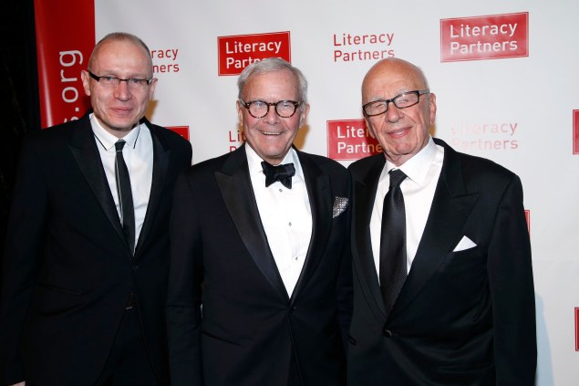 Robert Thomson, Tom Brokaw and Rupert Murdoch. (Photo: Patrick McMullan)