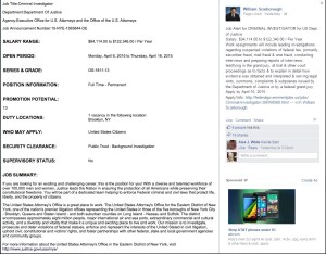 The job posting on Mr. Scarborough's Facebook page (Screengrab: Facebook).