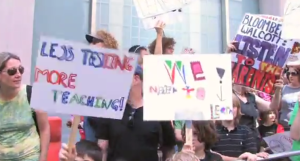 Parents protest school's standardized tests, June 7th 2012 in New York City. (Photo: Youtube Screenshot)