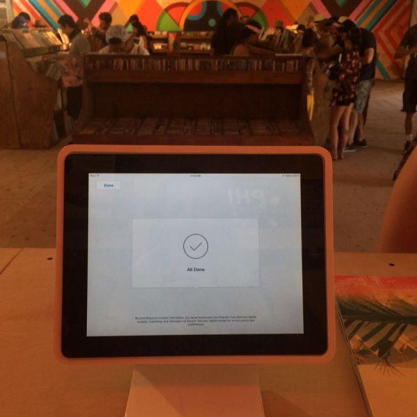 Once customers are finished paying and tipping on Square, they see this very cheerful screen. (Facebook)