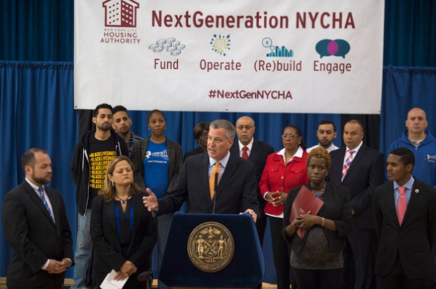 Mayor Bill de Blasio unveils his plan to revamp NYCHA today. (Photo: NYC Mayor's Office/Flickr)