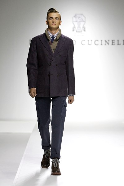 Cropped pants by Brunello Cucinelli. (Photo by Yves Forestier/Getty Images for Style.Uz Art Week 2013)