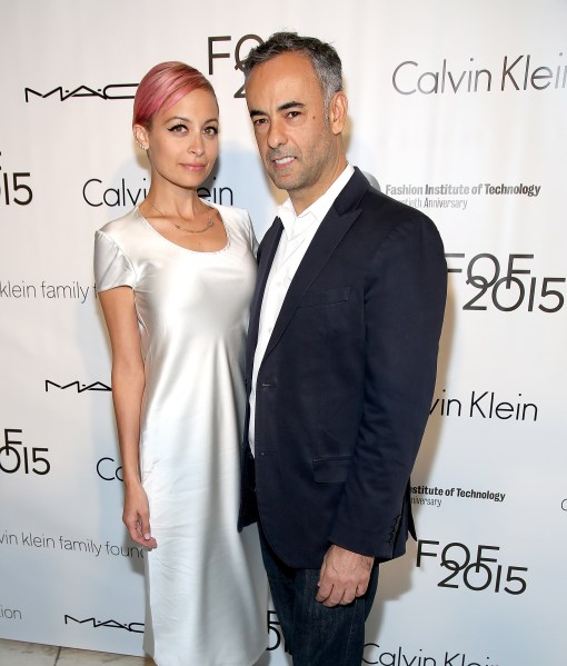 Nicole Richie, who hosted the event, poses with Calvin Klein Collection creative director Francisco Costa. (Photo: Getty)
