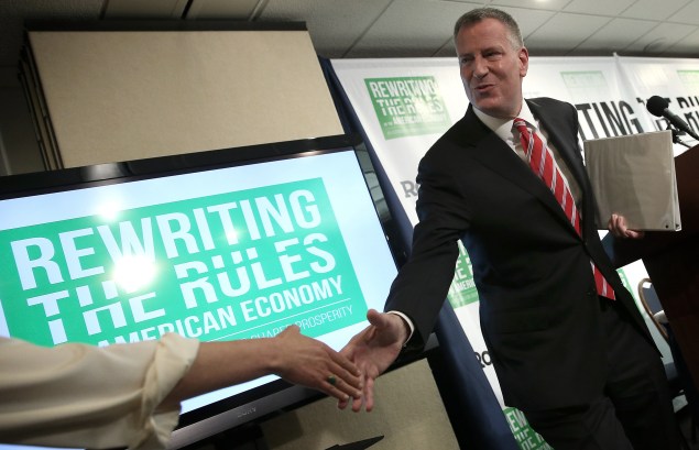 Mayor Bill de Blasio in Washington today. (Photo by Win McNamee/Getty Images)