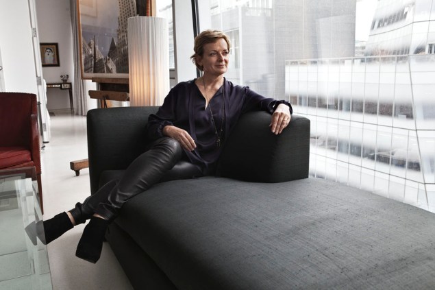 Ms. Champalimaud looks over the water from her apartment. (Photo: Celeste Sloman/New York Observer)