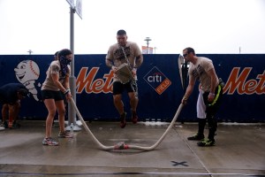 Members of Team Oscar Mike compete at the Reebok Spartan Relay. (Aaron Matthews)