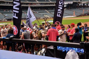 Family members wait at the finish line of the Reebok Spartan Sprint. (Aaron Matthews)