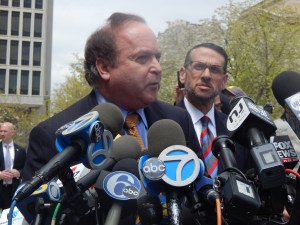 Wildstein and his attorney appear in federal court on Friday.