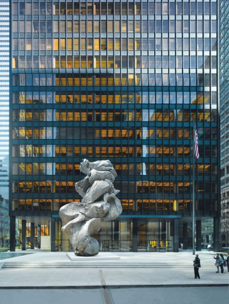 Urs Fischer, Big Clay #4, on view at the Seagram Building through September 1. (Photo: Gagosian Gallery)