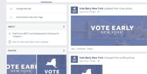 A screengrab from the "Vote Early" Facebook page.