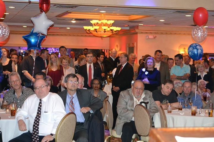 The scene last night at Davis' event.