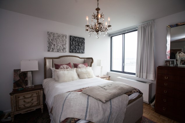 The bedroom. (Photo: Emily Assiran/New York Observer)